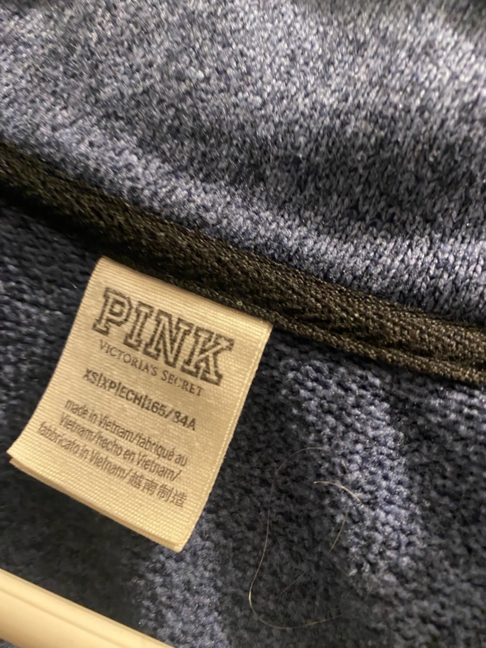 PINK Victoria's Secret Navy Quarter-Zip Pullover‎ - Picture 2 of 4
